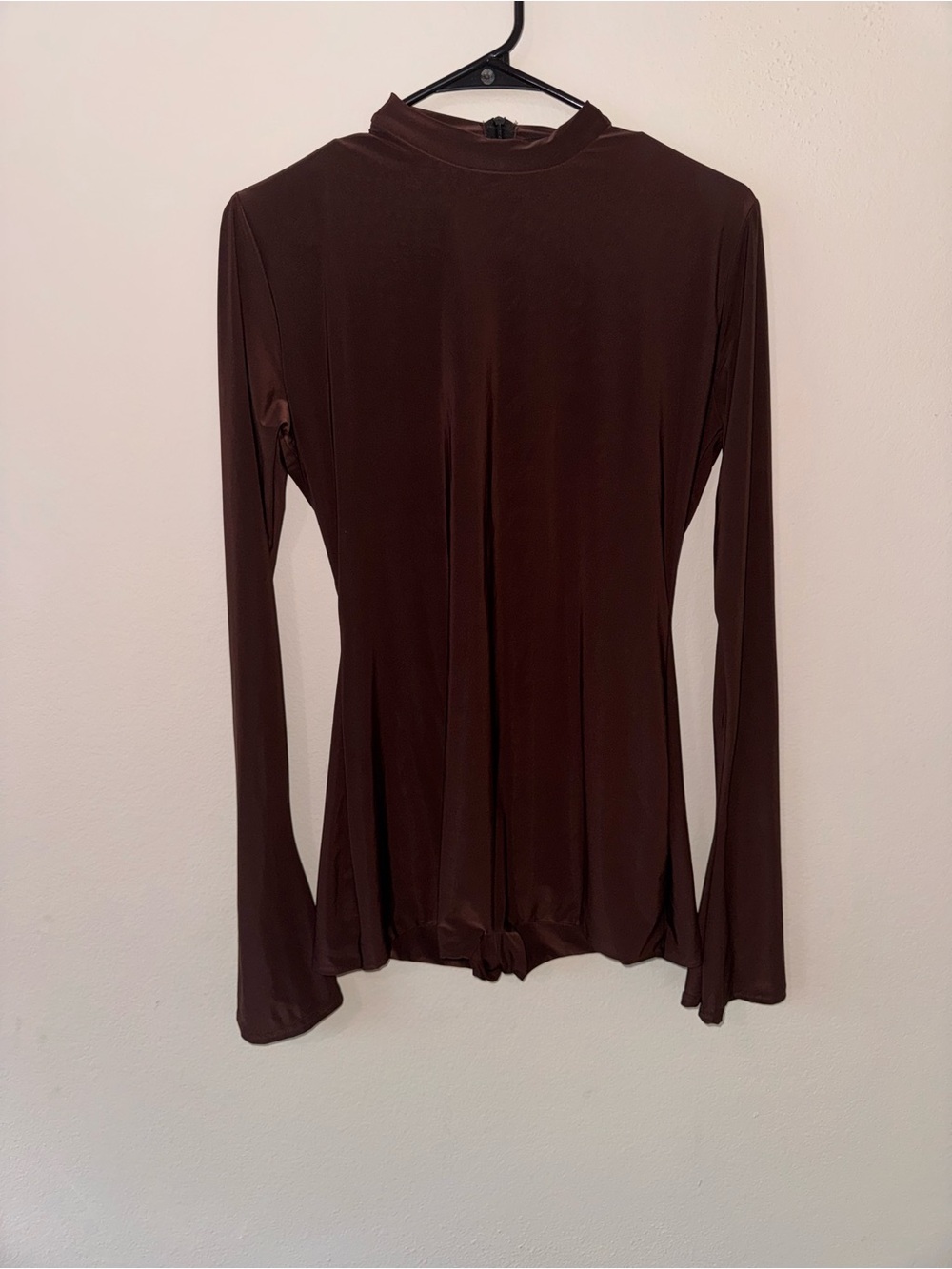 Women’s brown EGO Long Flute Sleeve Playsuit